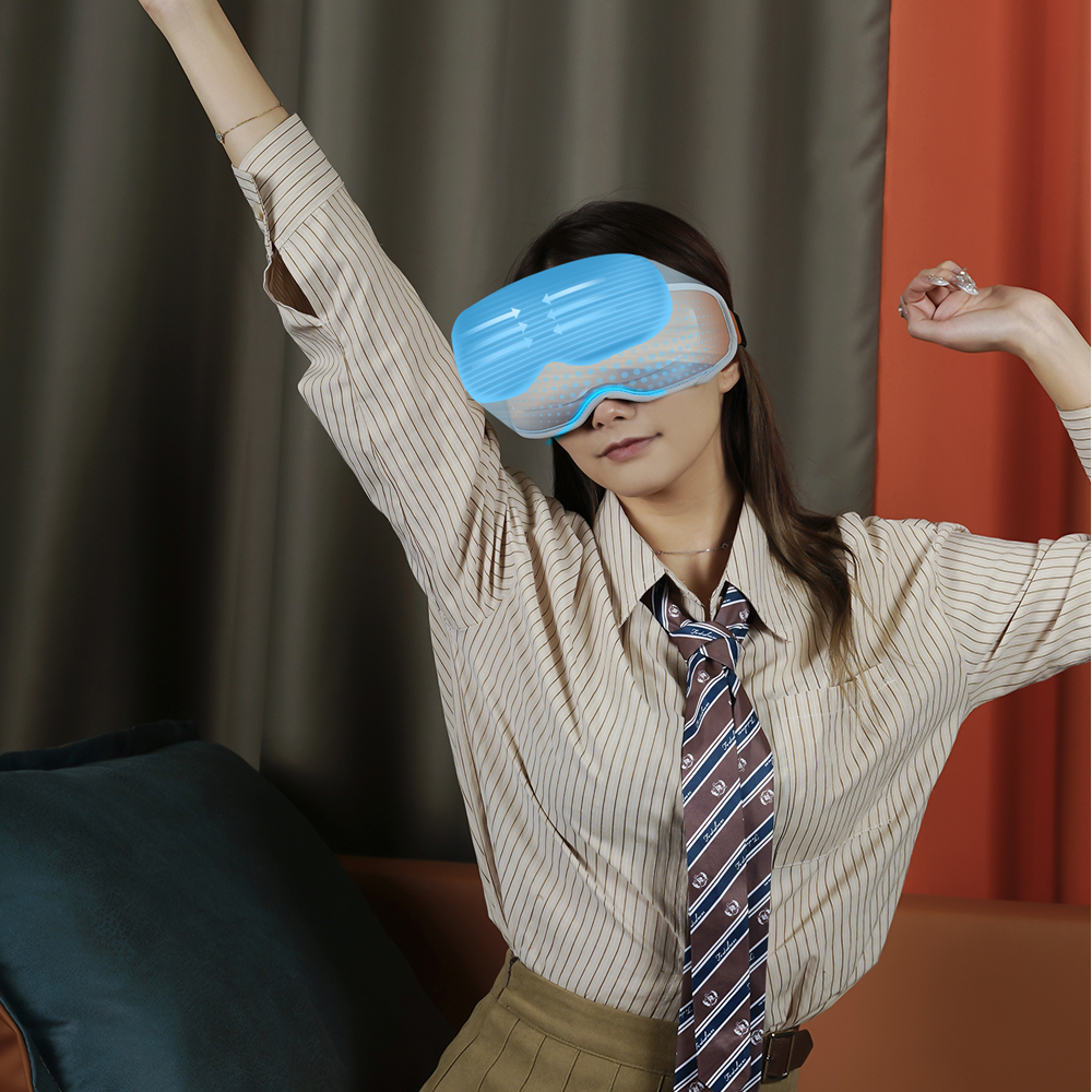 Cordless Heated Eye Mask Rechargeable Electric Warm Compress for Dry Eye Stye Relax Eye Strain,Blackout Sleep Mask for Travel E6
