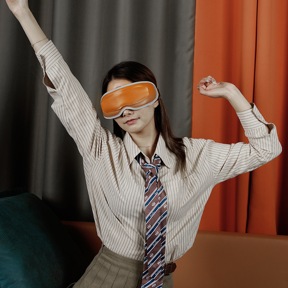 Cordless Heated Eye Mask Rechargeable Electric Warm Compress for Dry Eye Stye Relax Eye Strain,Blackout Sleep Mask for Travel E6