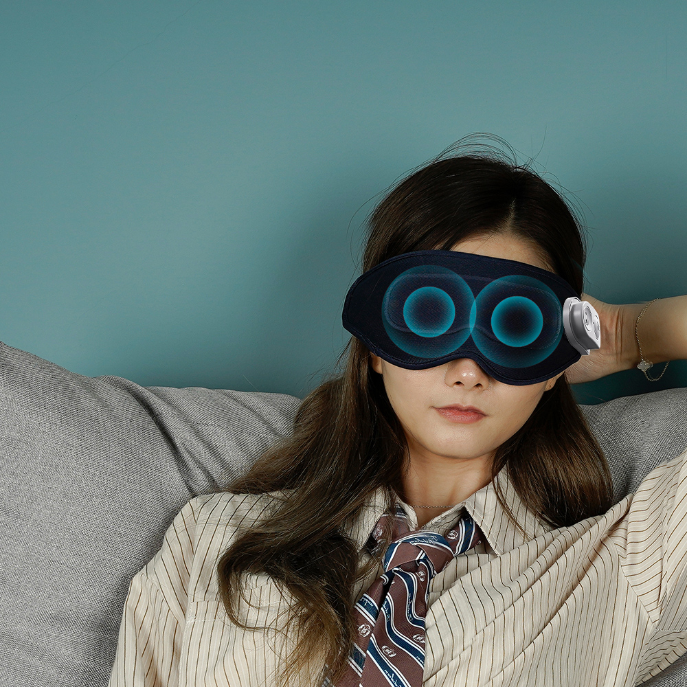 Cordless Heated Eye Mask Rechargeable Electric Warm Compress for Dry Eye Stye Relax Eye Strain,Blackout Sleep Mask for Travel E8n