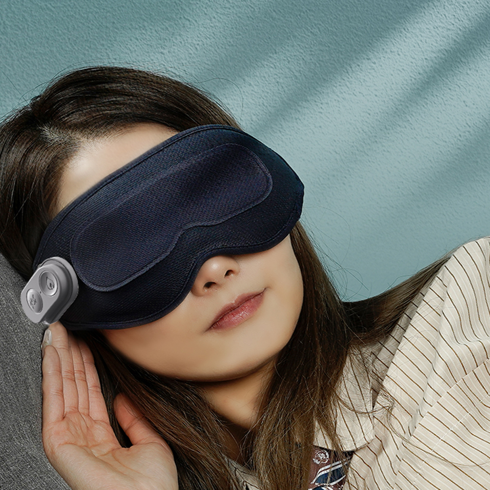 Cordless Heated Eye Mask Rechargeable Electric Warm Compress for Dry Eye Stye Relax Eye Strain,Blackout Sleep Mask for Travel E8n