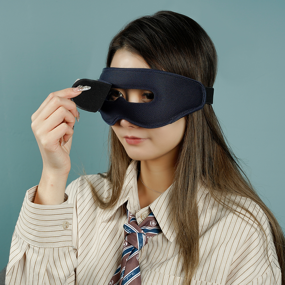 Cordless Heated Eye Mask Rechargeable Electric Warm Compress for Dry Eye Stye Relax Eye Strain,Blackout Sleep Mask for Travel E8n