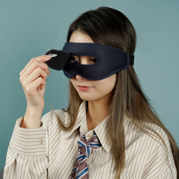 Cordless Heated Eye Mask Rechargeable Electric Warm Compress for Dry Eye Stye Relax Eye Strain,Blackout Sleep Mask for Travel E8n