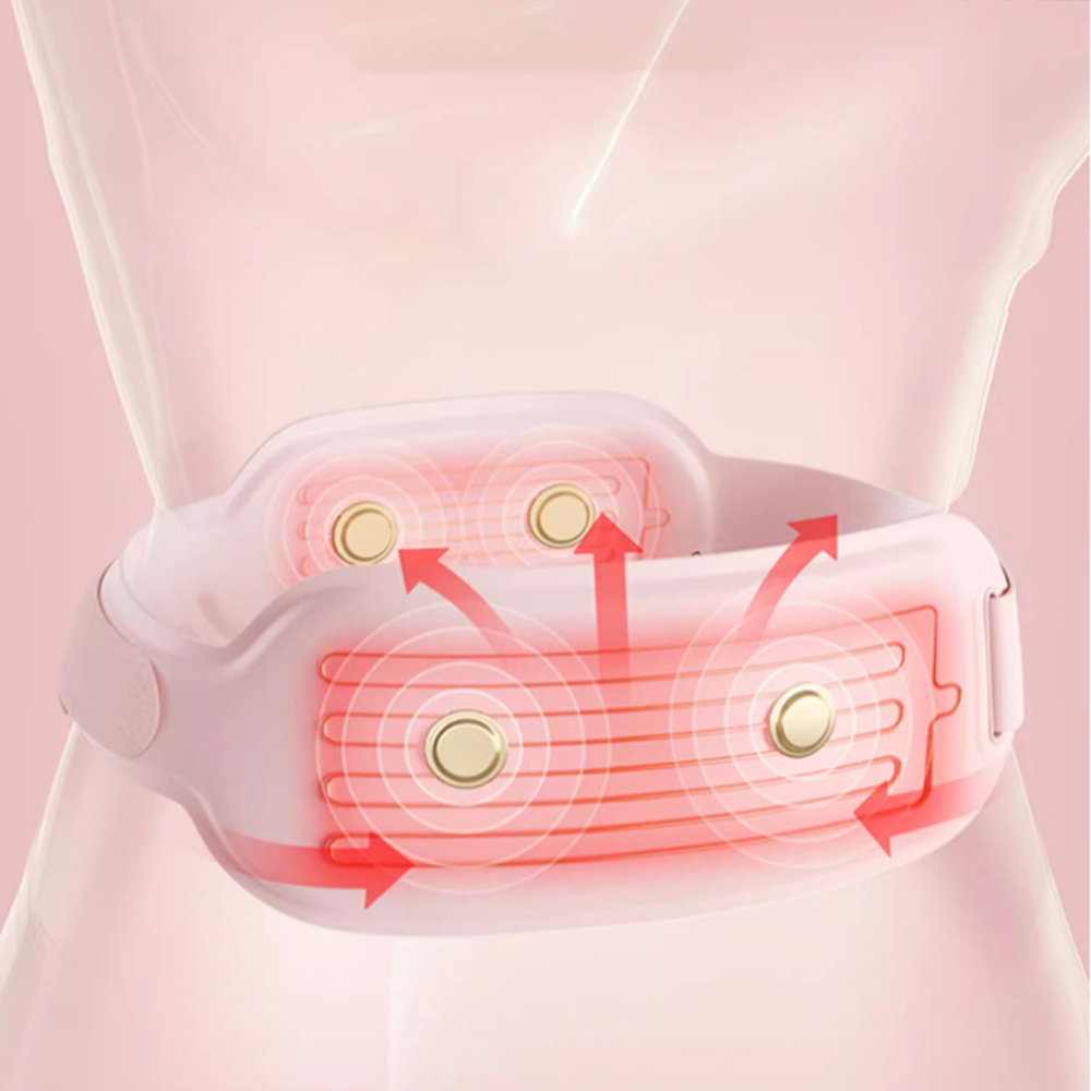 Portable Rechargeable Cordless Smart Heating Pad Menstrual Period Pain & Cramp Relief Belt P7