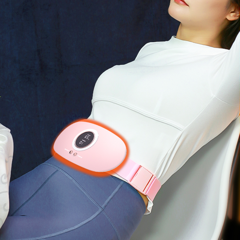 Wireless Menstrual Heating Pad Back Pain Massager Impulse Period Pain Relief Device Portable Women Period Cramp Massage